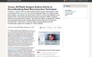 Tucson AZ plastic surgeon Dr. Frederick Menick rhinoplasty nasal reconstruction